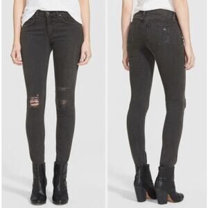 Rag & Bone Jeans The Skinny Dark Gray Mid-Rise Womens 25